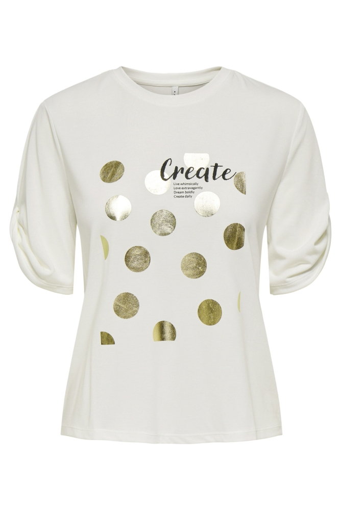 ONLFREE LIFE S/S CREATE TOP BOX JRS 15349921 CLOUD DANCER/CREATE
